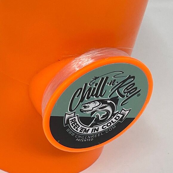 Chill-N-Reel Fishing Can Cooler Kit Hard Shell Drink Koozie Orange New Unsealed - Picture 9 of 12